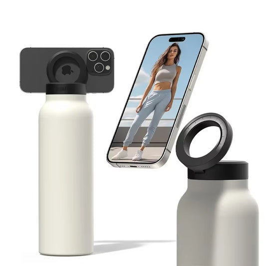 Magnetic Water Cup with Phone Holder